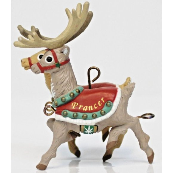 VTG 1992 Hallmark Prancer Vixen Ornament #2 Santa Reindeer Christmas - Picture 3 of 8